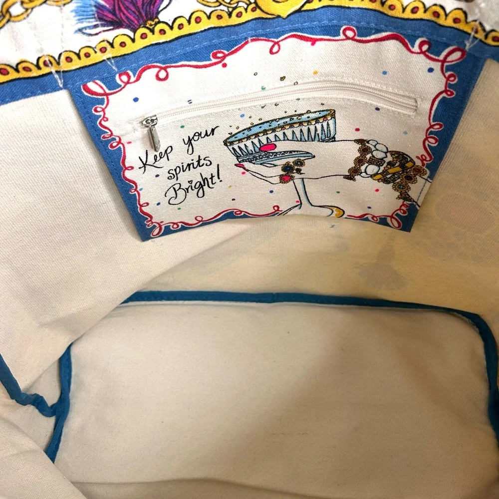 Brighton Holiday Glittering Love Limited Edition Large Canvas Tote Bag NWT - Picture 4 of 5